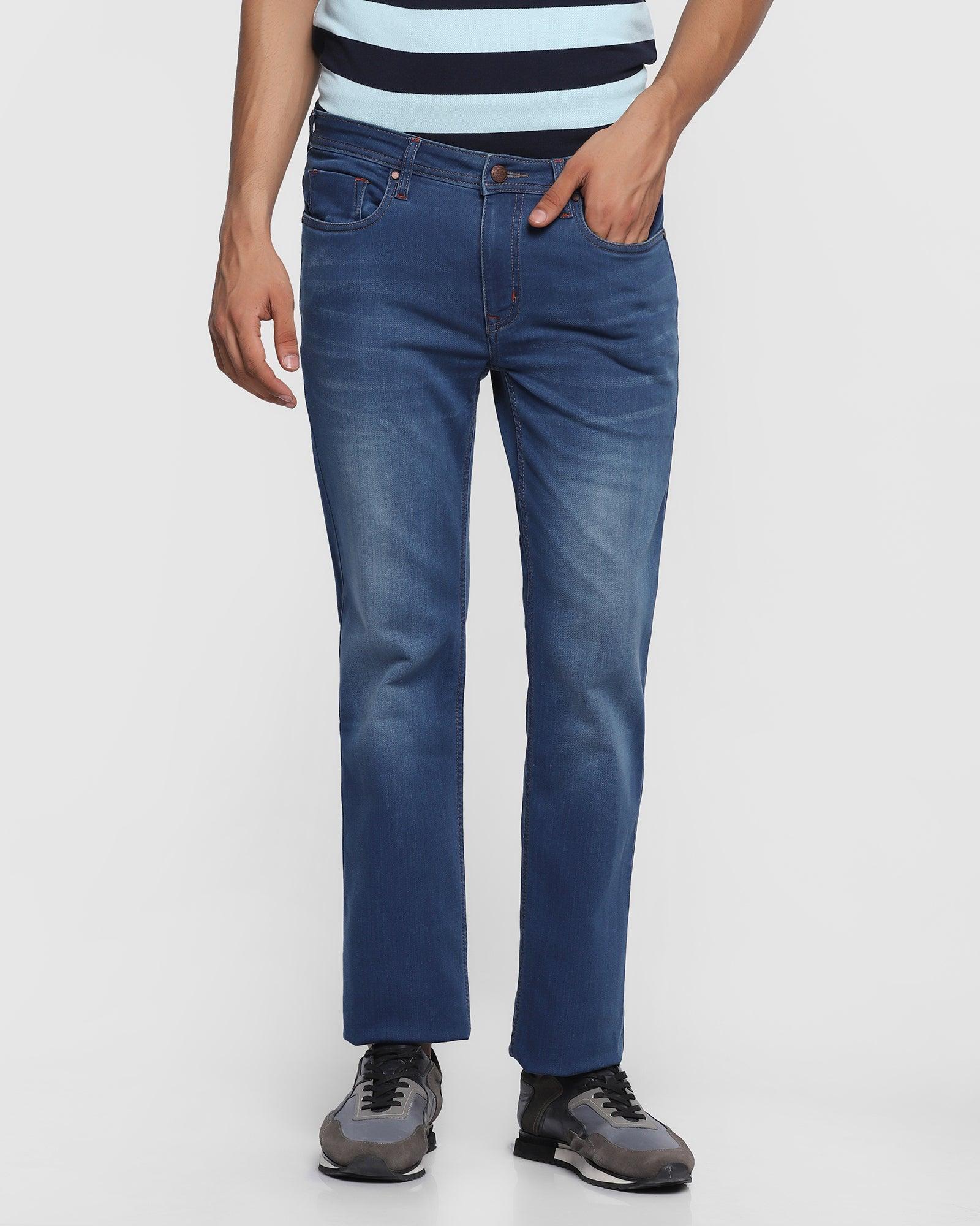 super clean straight comfort duke fit indigo jeans - gerd
