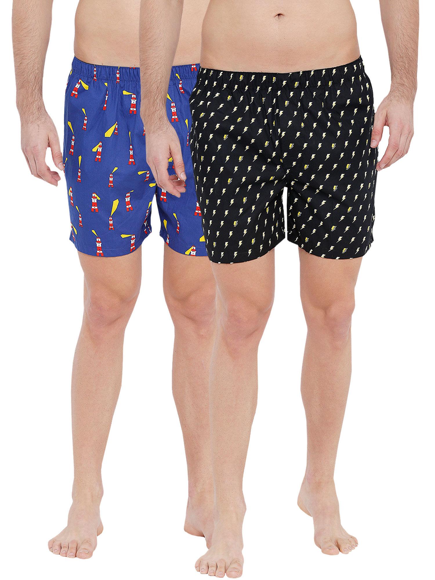 super combed cotton printed boxers (pack of 2)