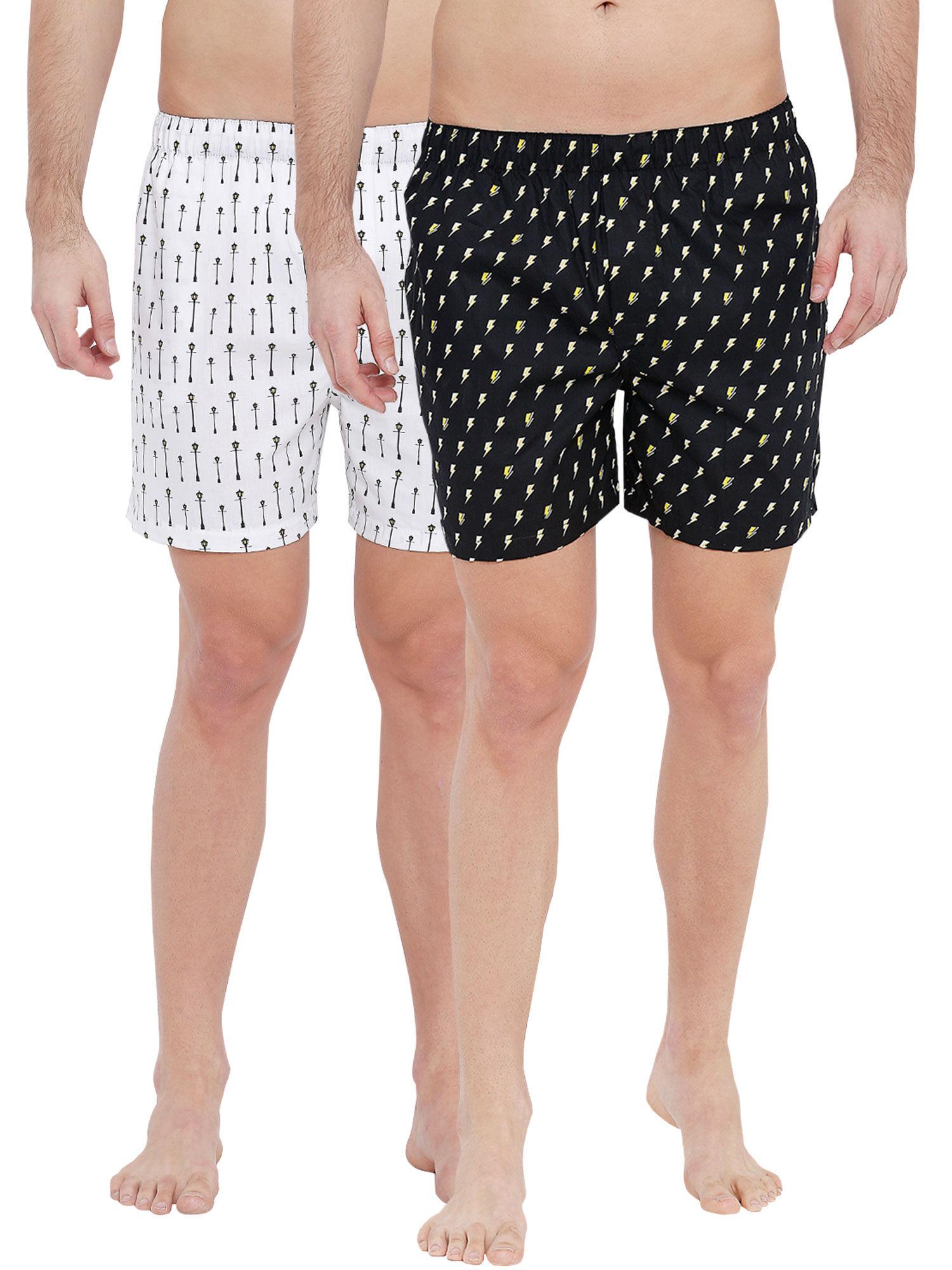 super combed cotton printed boxers (pack of 2)