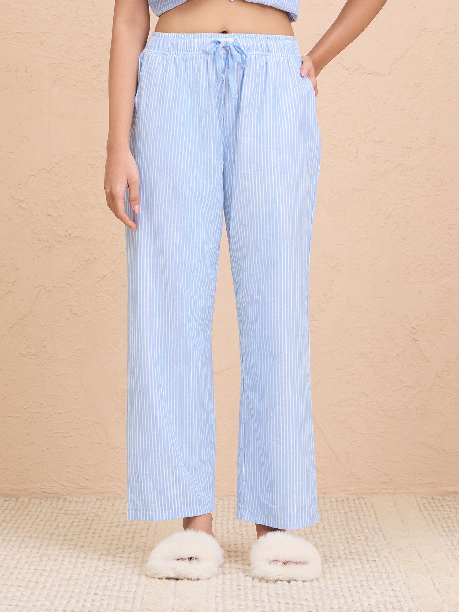 super comfy cotton relax fit pajama-nys141-blue stripe