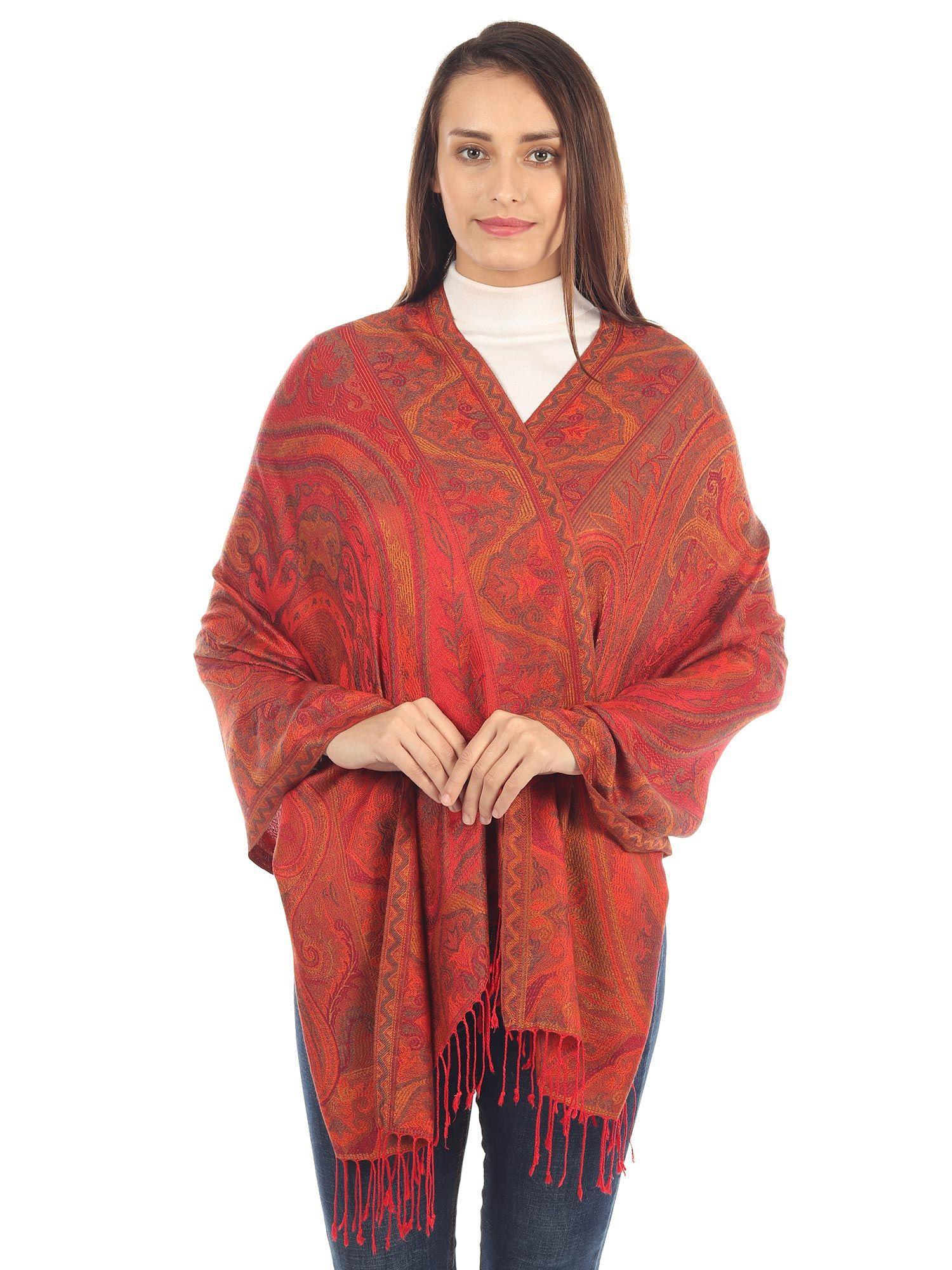 super fine soft women's modal reversible pashmina stole with hanger multi-color (set of 2)