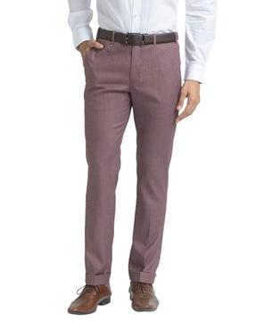 super slim fit flat-front trousers