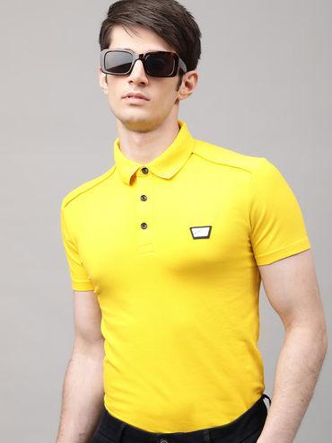 super slim fit polo t-shirt in stretch cotton fabric