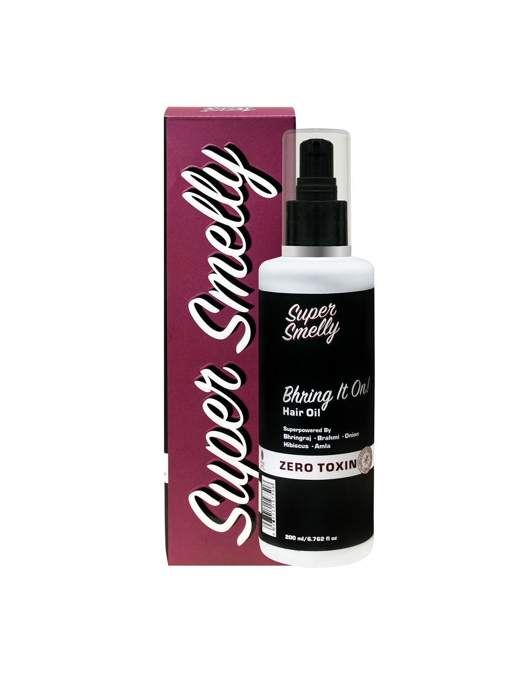 super smelly unisex bhring it on hair oil 200 ml