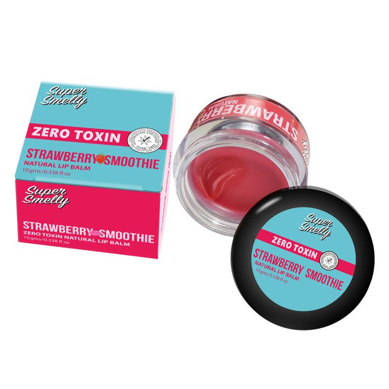 super smelly zero toxin strawberry smoothie natural lip balm