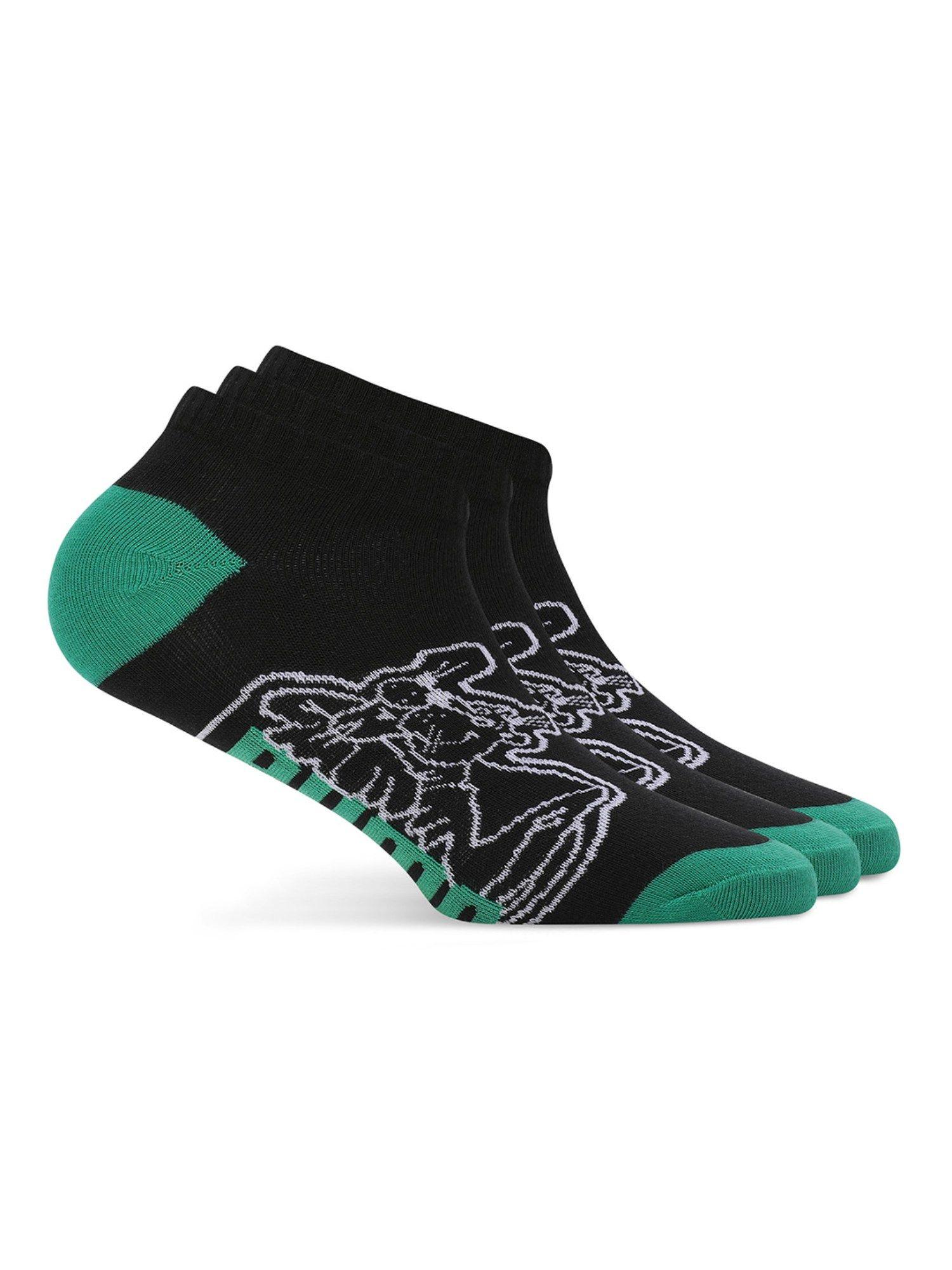 super sneaker unisex black socks (pack of 3)
