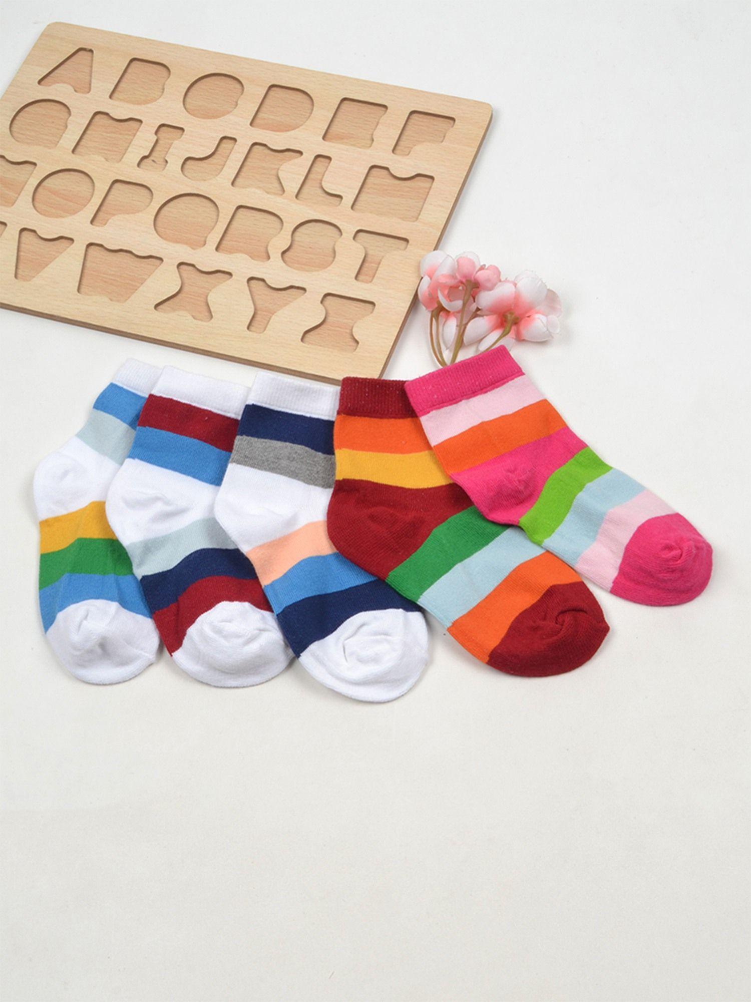 super soft organic cotton bamboo unisex kids socks (pack of 5)