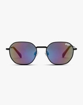 super7 004 uv-protected oval sunglasses