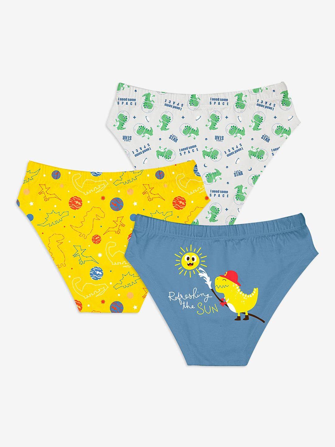 superbottoms boys pack of 3 printed sustainable briefs