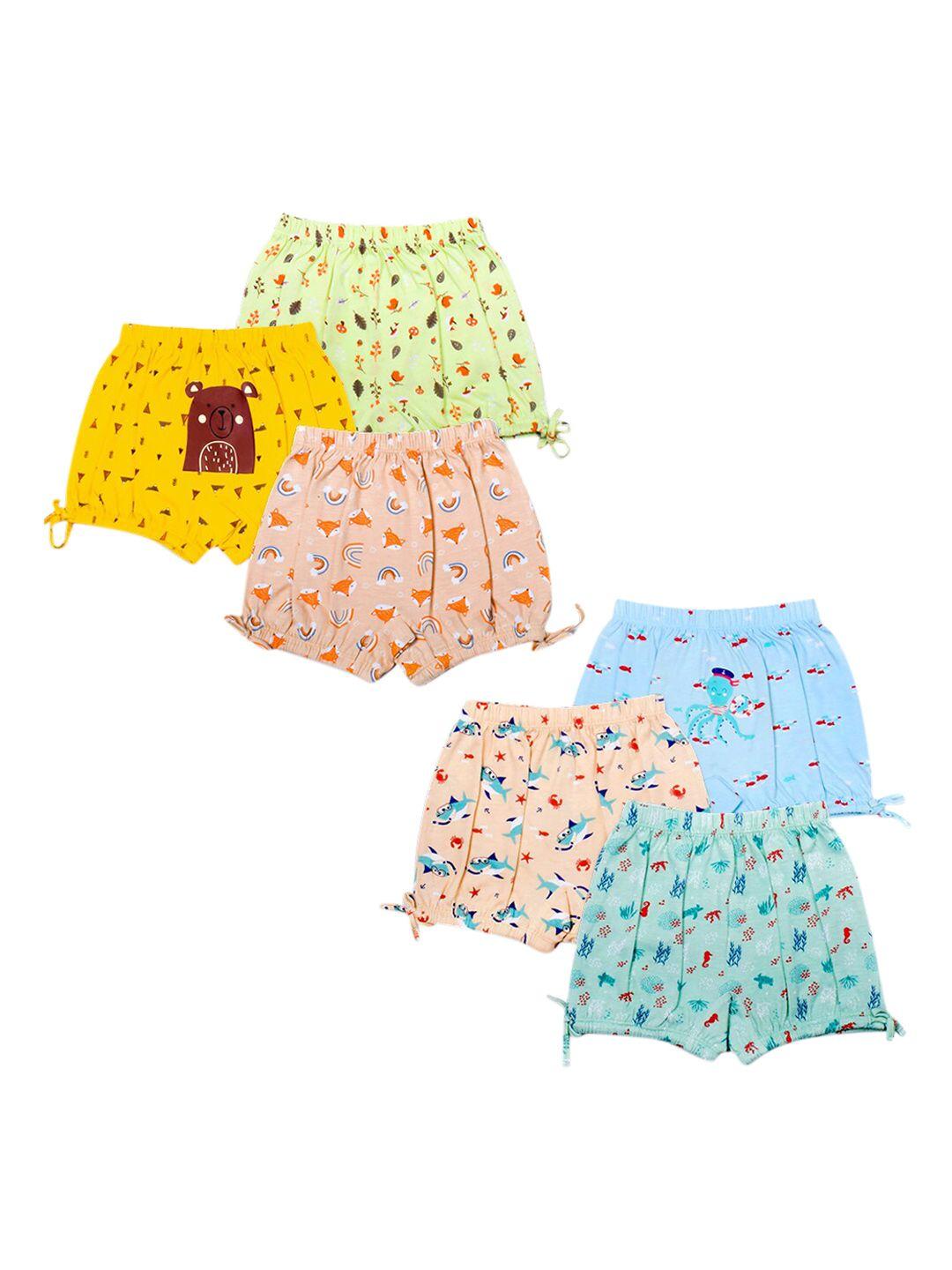 superbottoms kids pack of 6 printed sustainable boy shorts