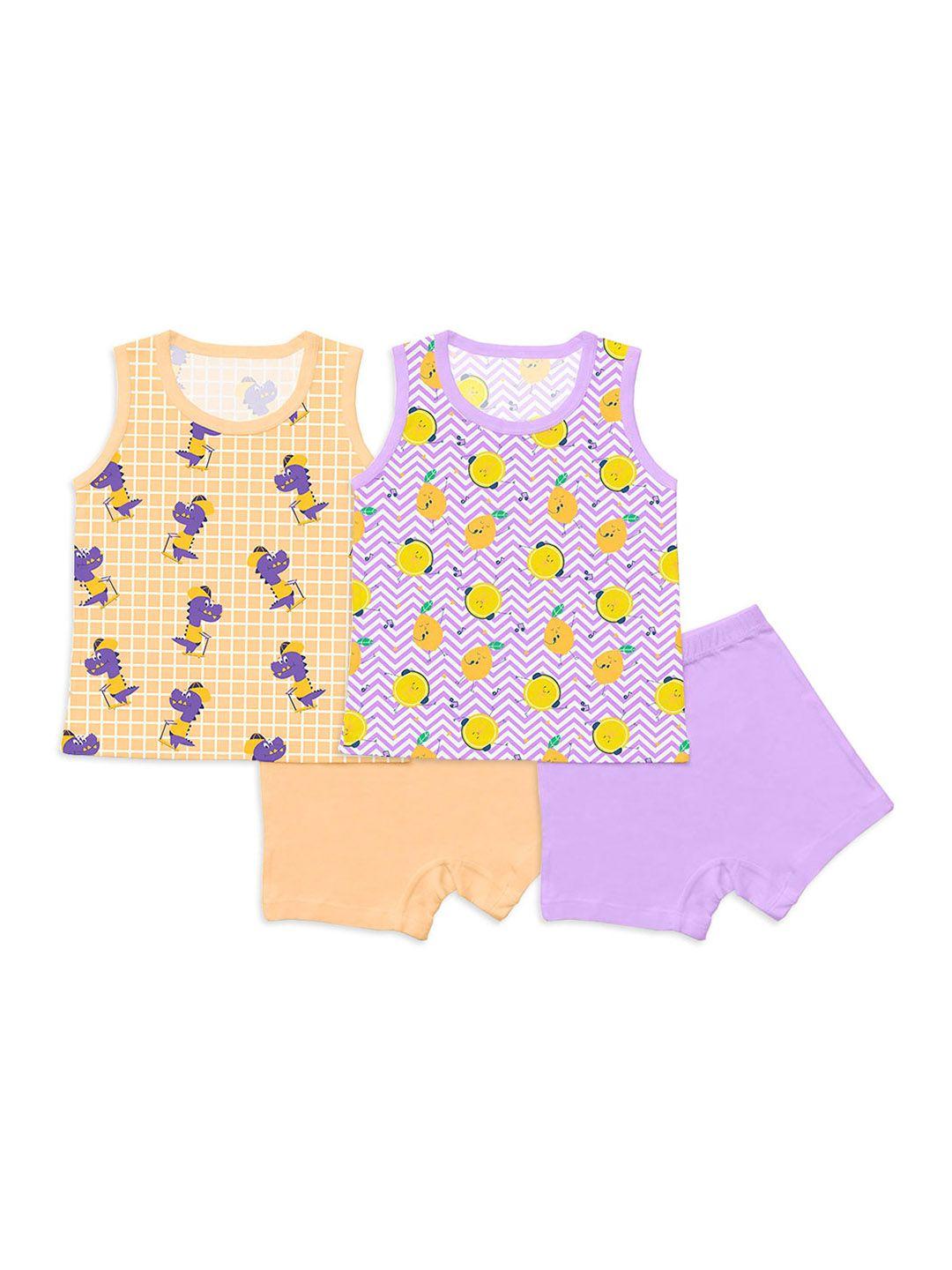 superbottoms pack of 2 unisex kids printed sustainable clothing set