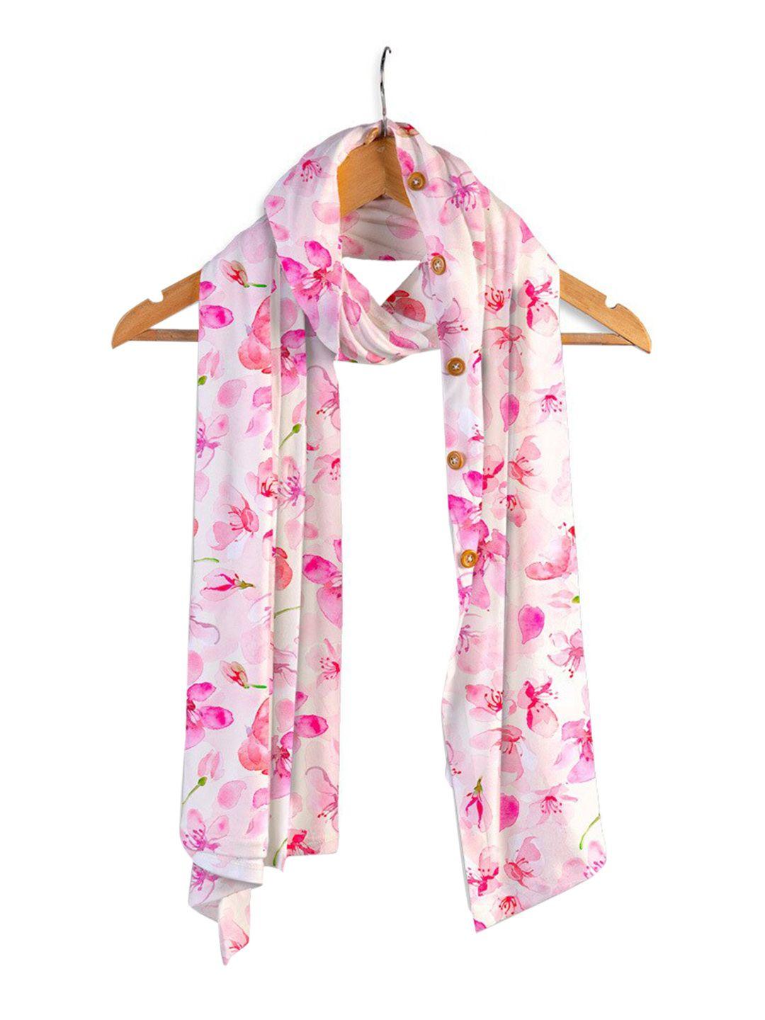 superbottoms women pink & white floral printed sustainable modal nursing poncho
