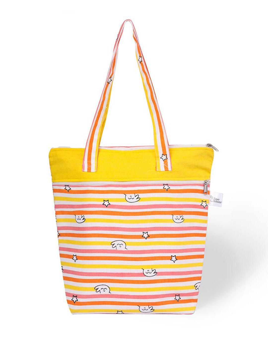 superbottoms yellow printed tote bag