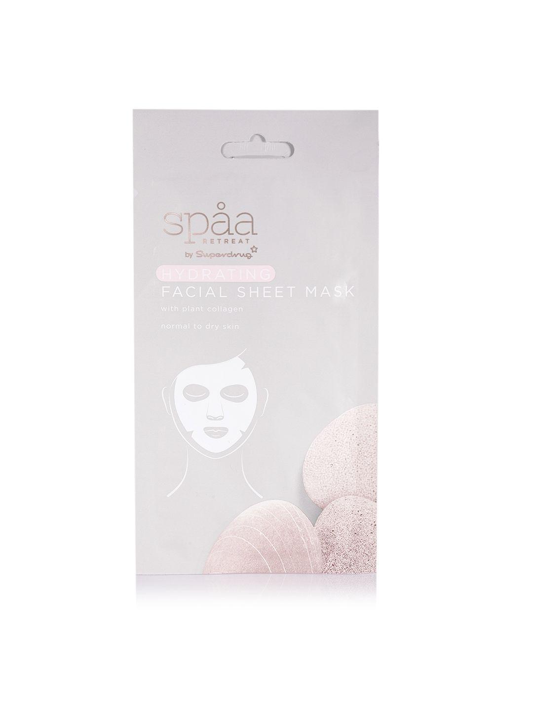 superdrug unisex spaa hydrating facial sheet mask