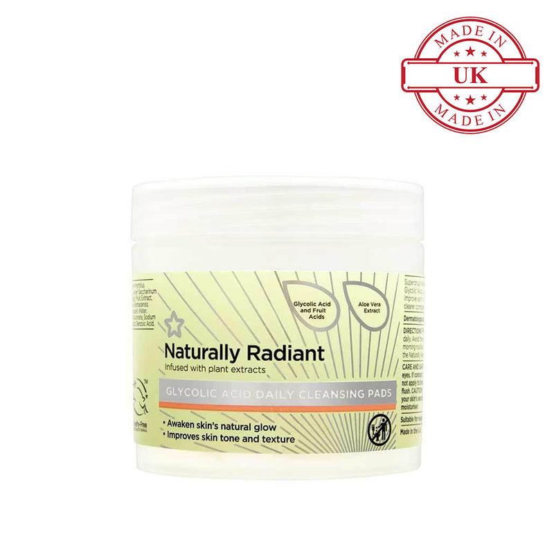 superdrug naturally radiant glycolic acid daily cleansing pads