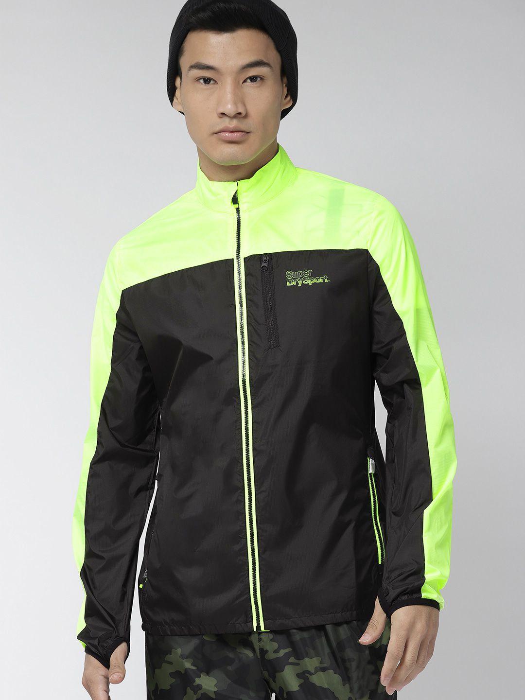 superdry-men-black-&-flourescent-green-active-fit-colourblocked-sporty-running-jacket