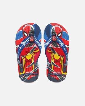 superhero print thong-strap slipper