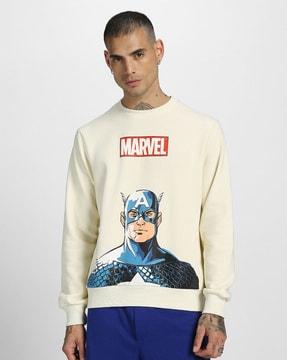 superhero print crew-neck sweatshirt