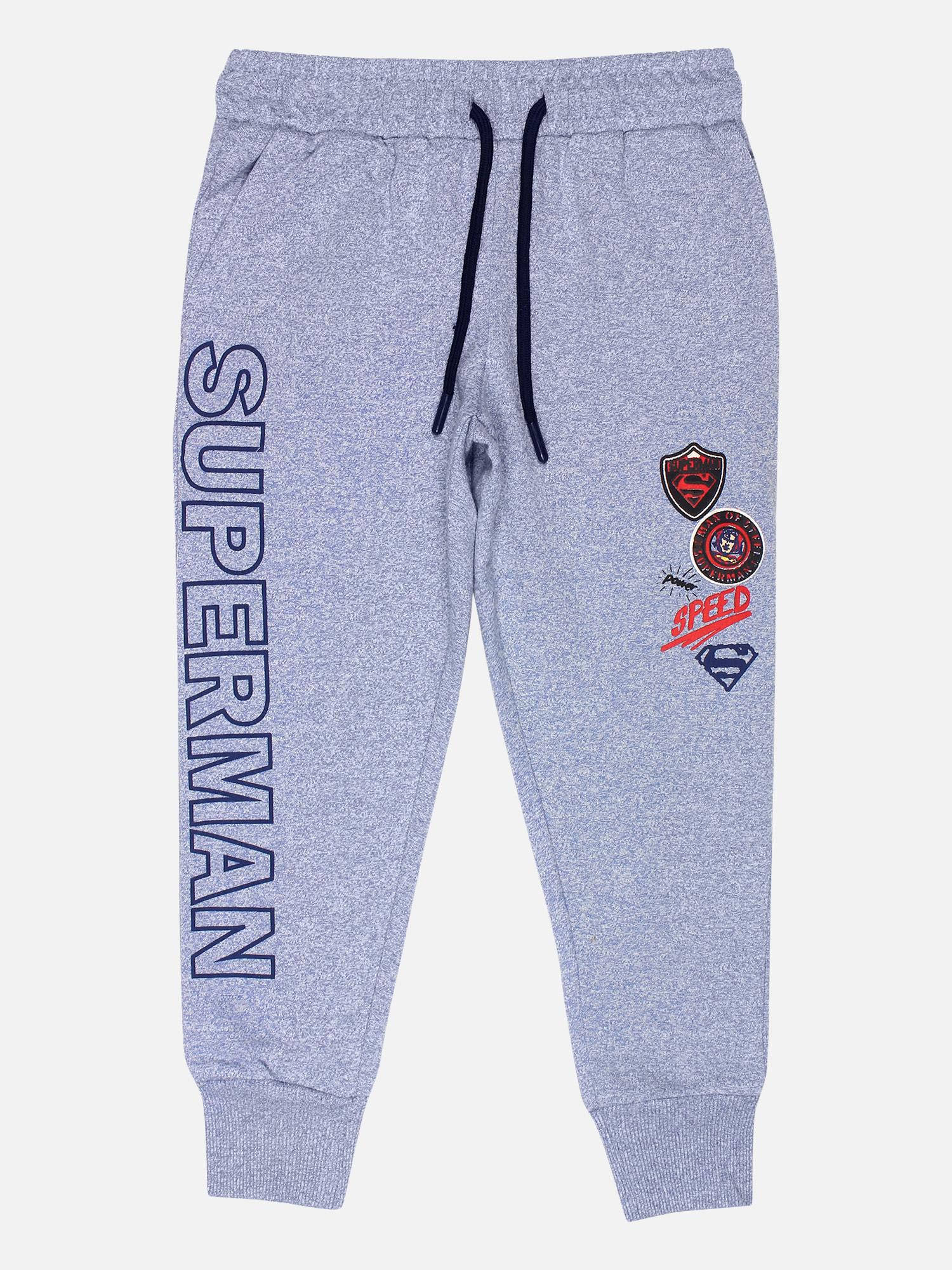 superman featured blue joggers for boys