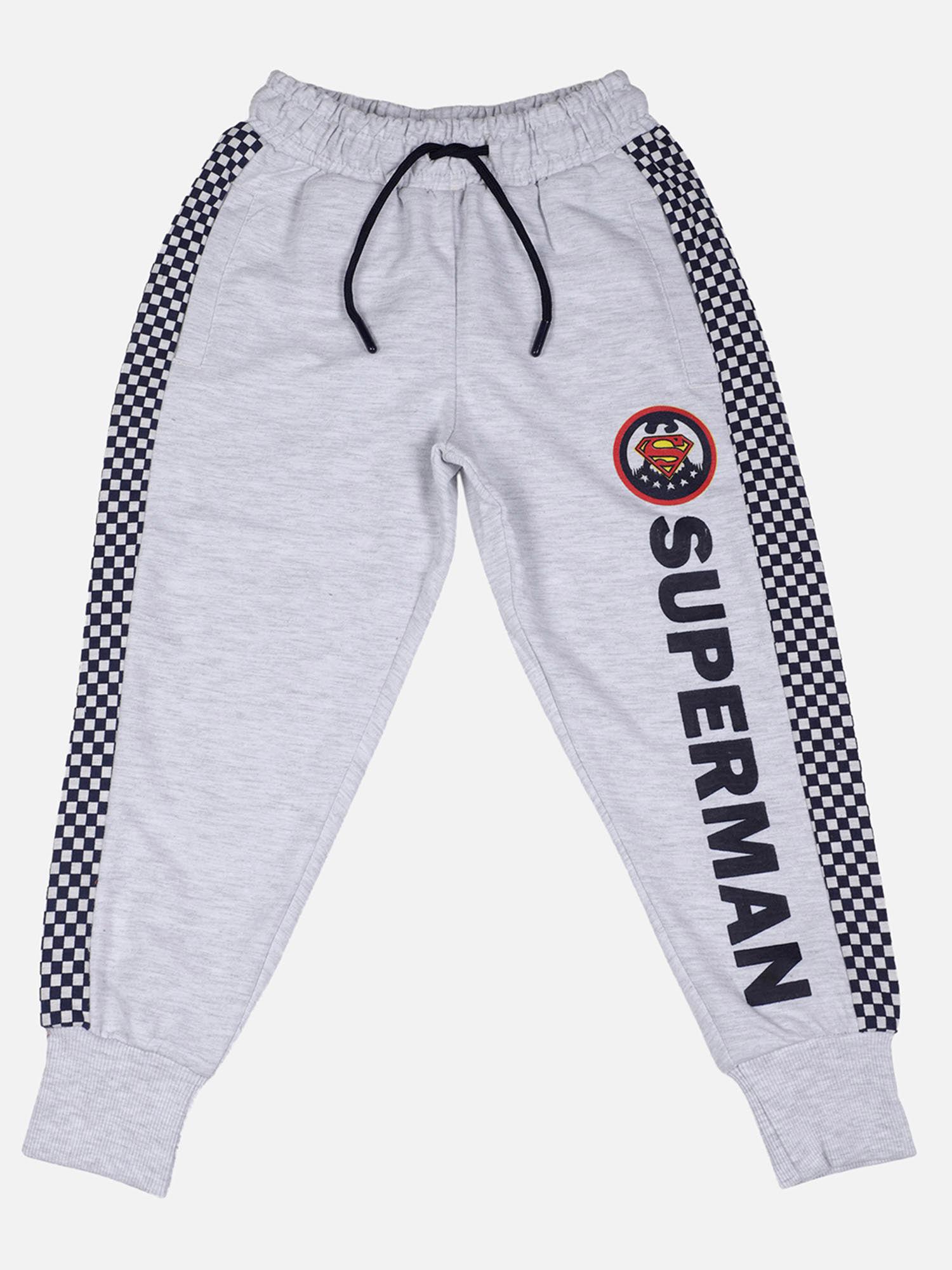 superman featured grey joggers for boys