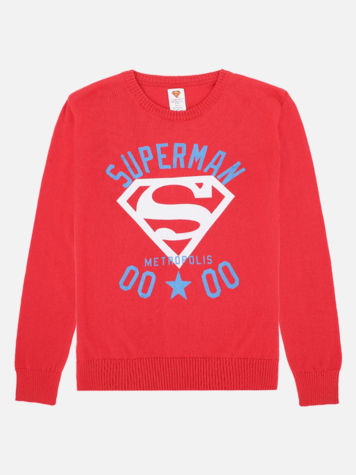 superman featured sweater for boy