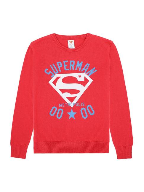 superman printed sweater for kids boys