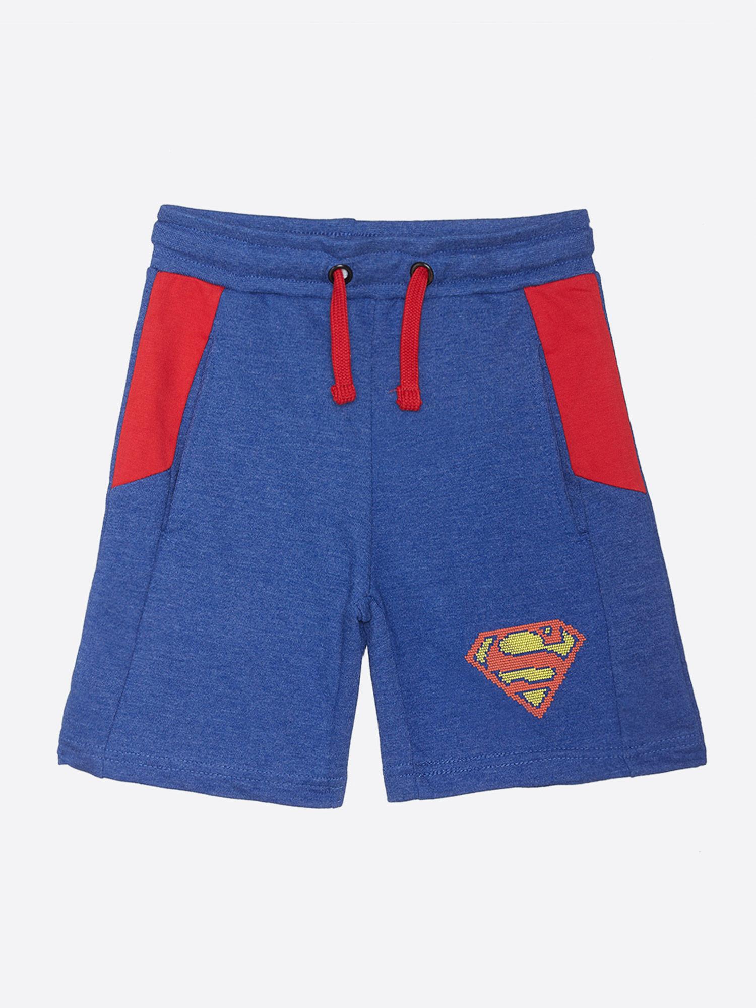 superman blue casual shorts
