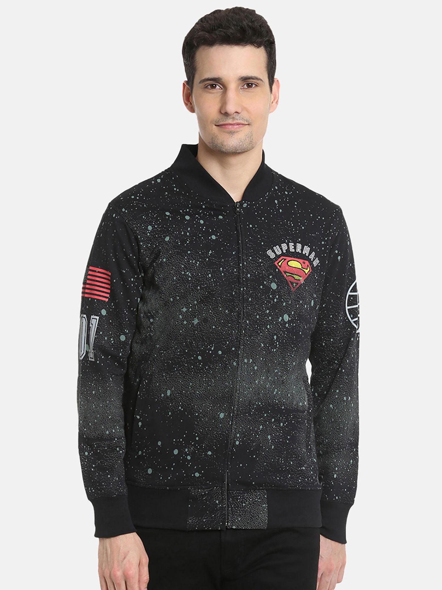 superman featured black jacket for men