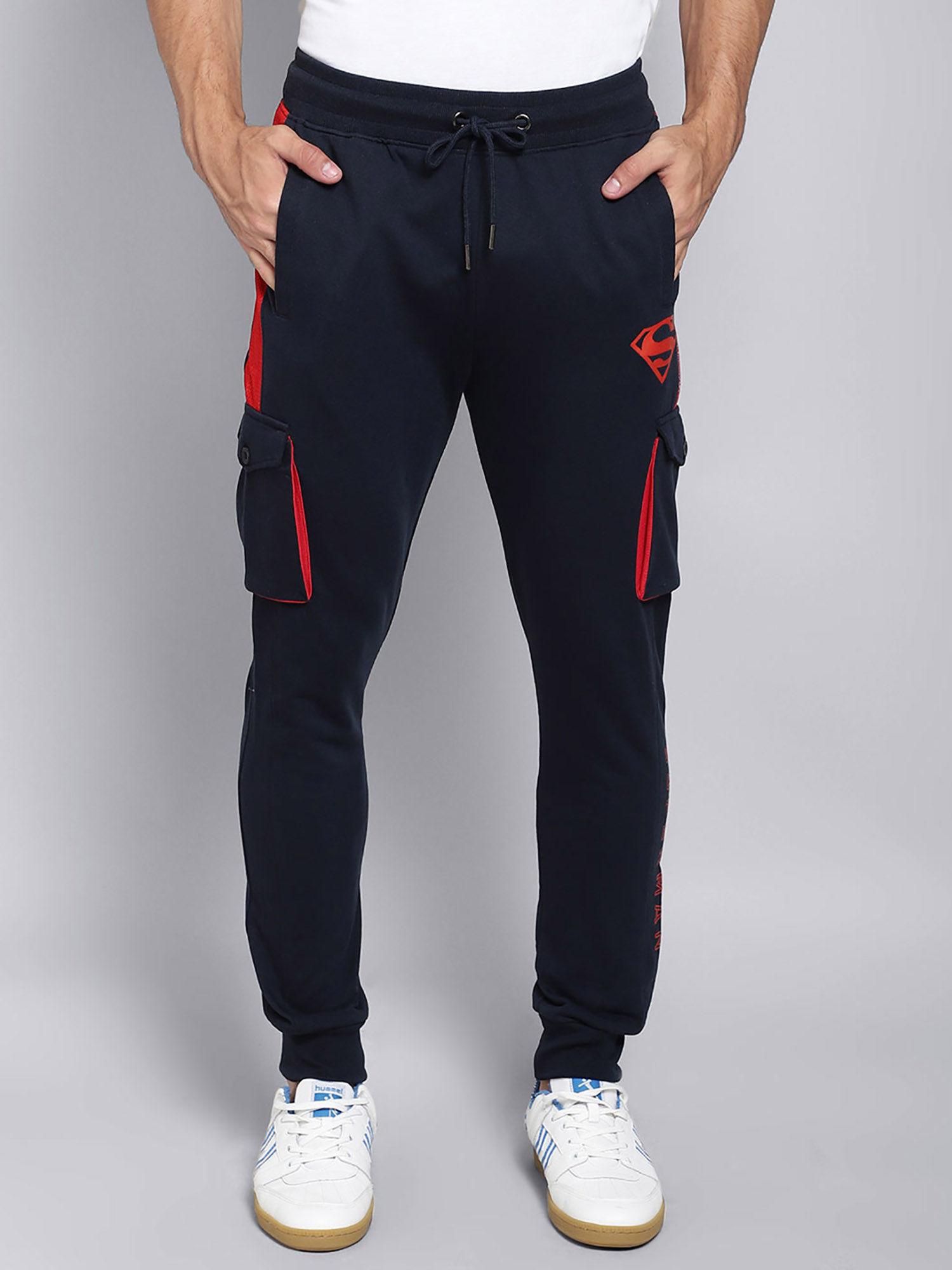 superman featured navy joggers for men