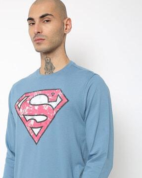 superman graphic print crew-neck sweatshirt