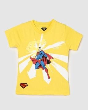 superman print crew-neck t-shirt