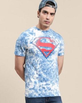 superman print crew-neck t-shirt