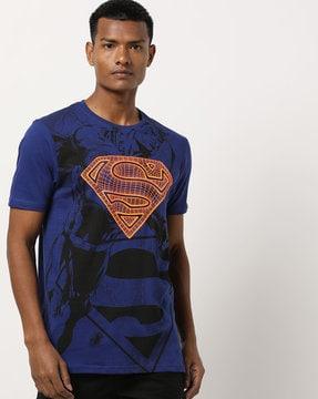 superman print crew-neck t-shirt