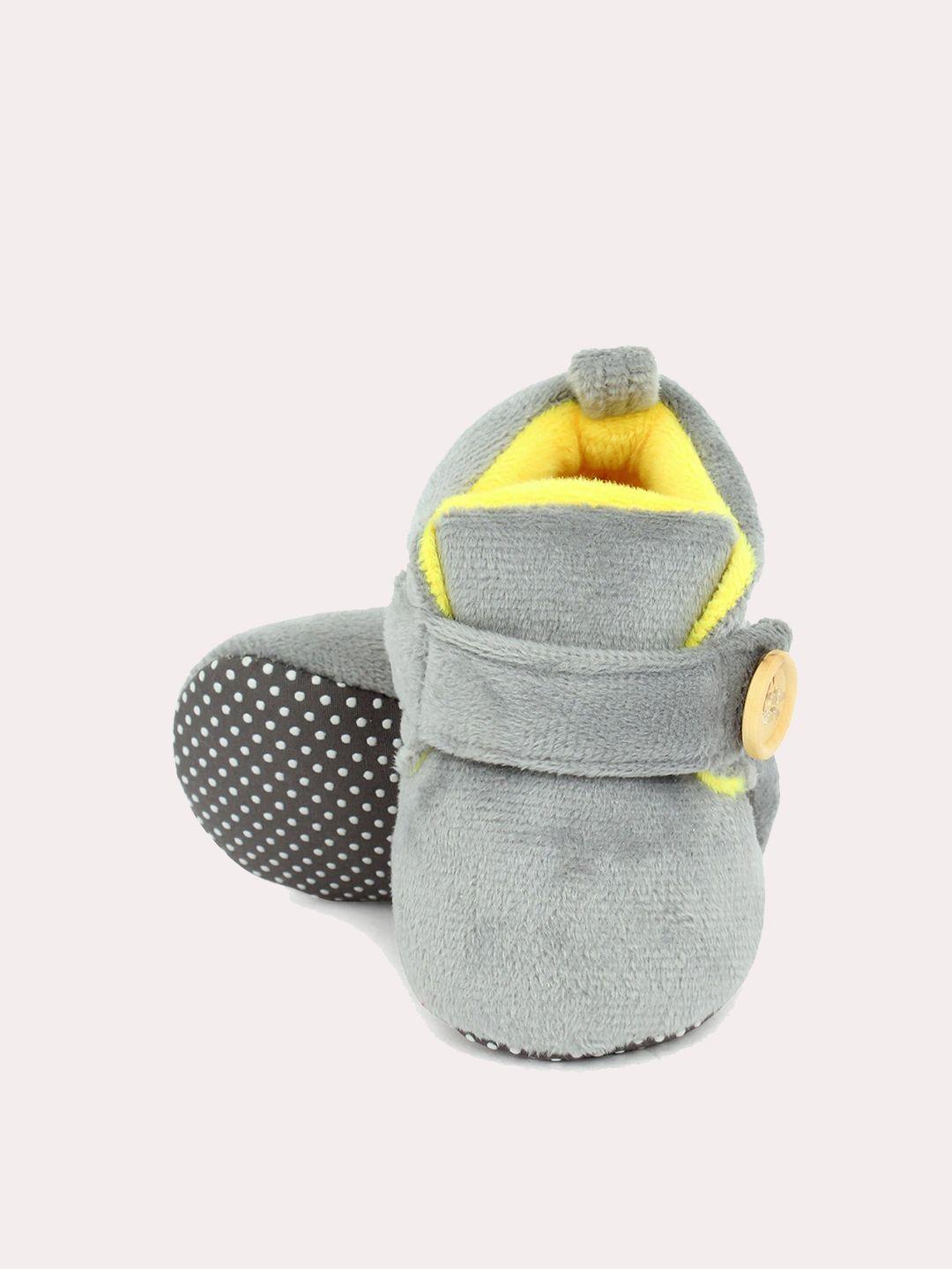 superminis infant kids grey solid booties