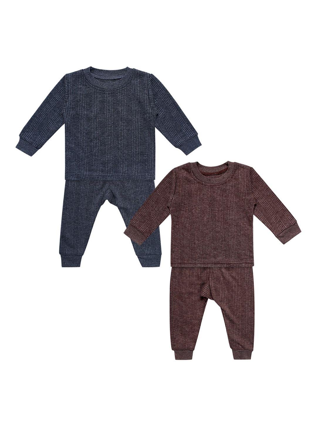 superminis infant kids pack of 2 striped thermal set