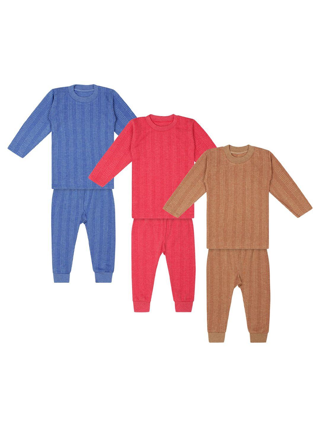 superminis infant kids pack of 3 solid cotton thermal set