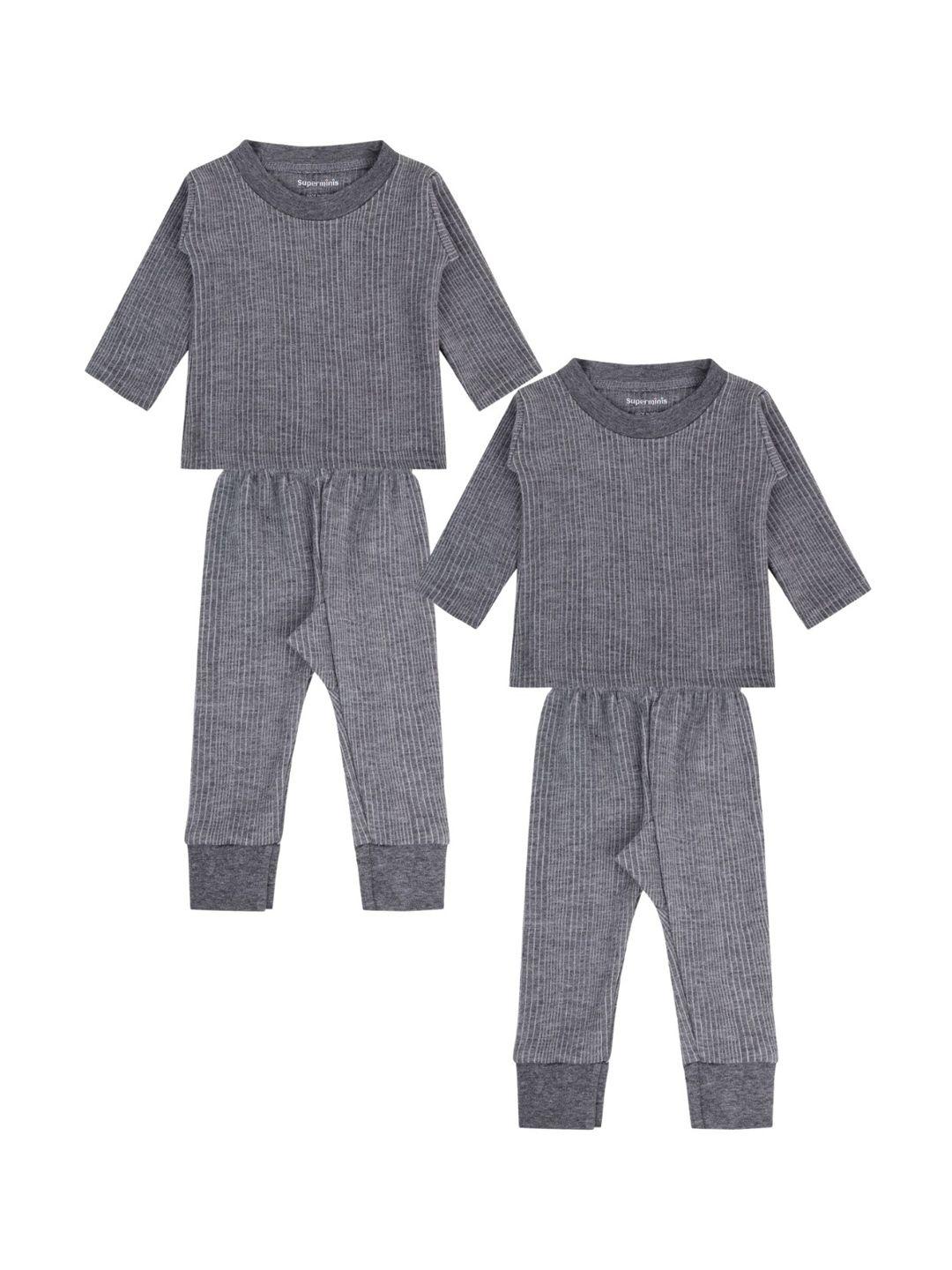 superminis infants pack of 2 ribbed cotton thermal set