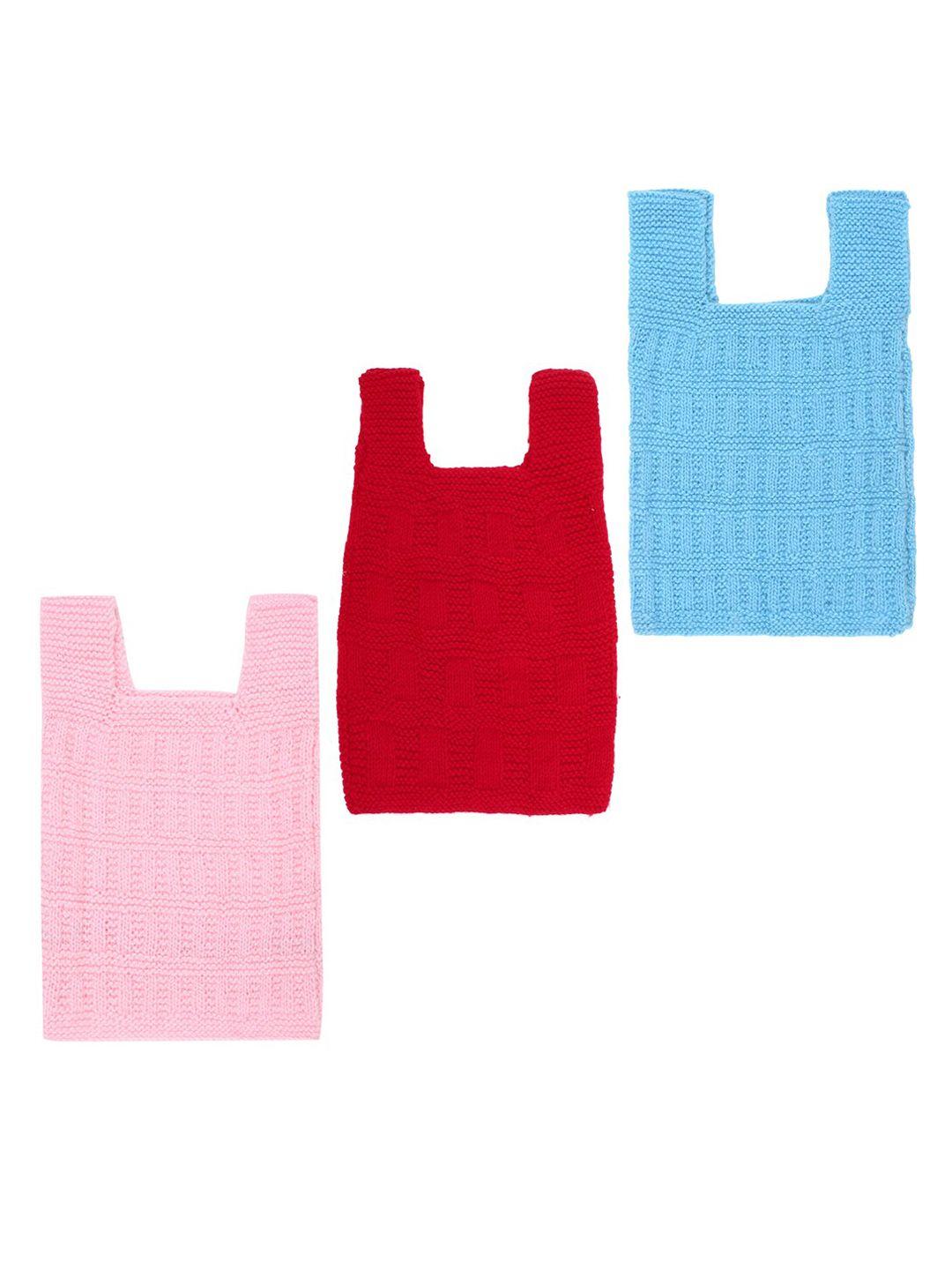 superminis kids set of 3 woollen sweater vest