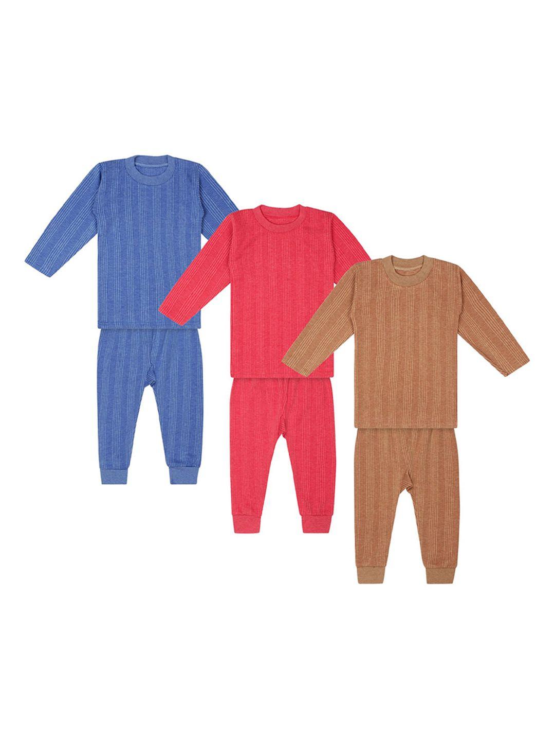 superminis unisex kids pack of 3 solid thermal sets