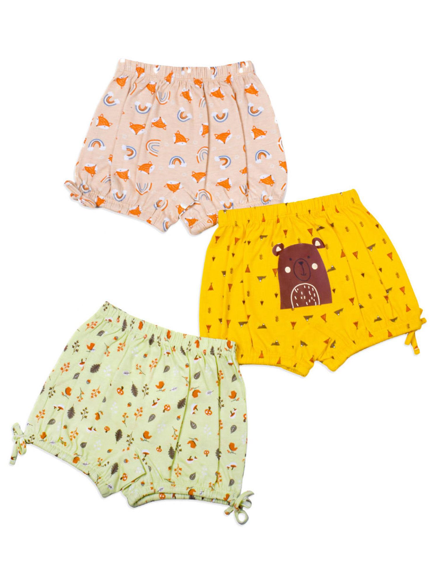 supersoft ultra-breathable girls bloomer woody goody (pack of 3)