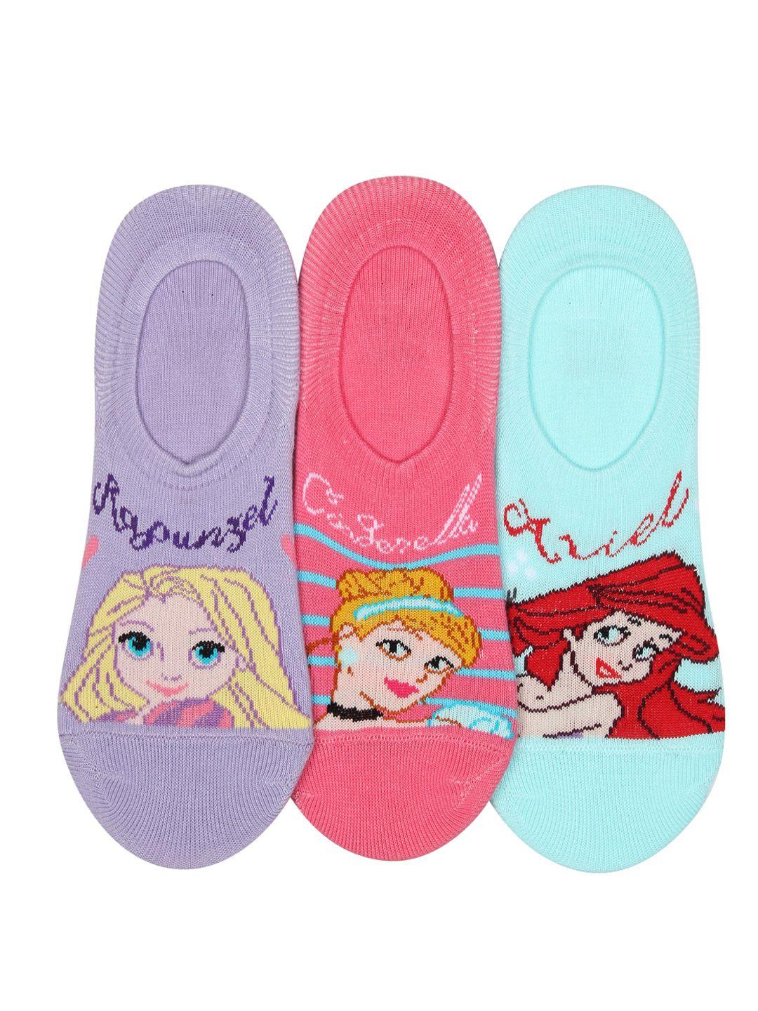 supersox girls pack of 3 assorted disney princes shoe liners