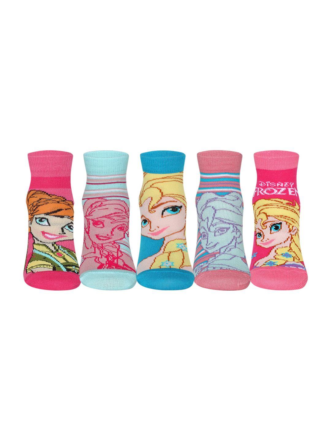 supersox kids pack of 5 assorted patterned ankle-length socks