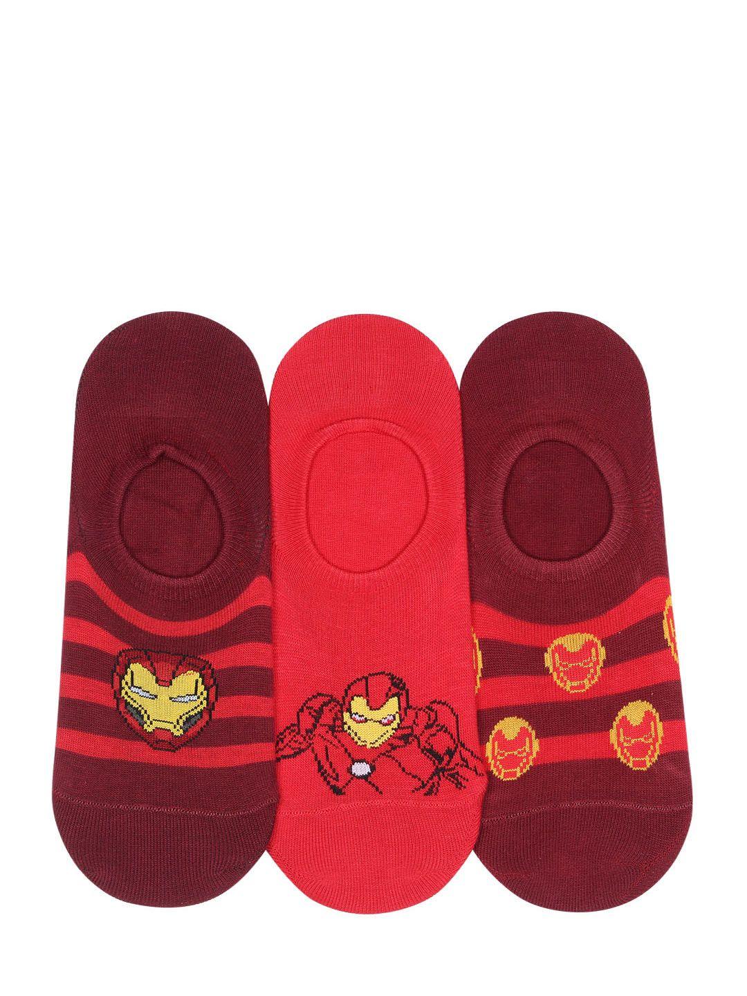 supersox boys pack of 3 assorted iron man shoe liners