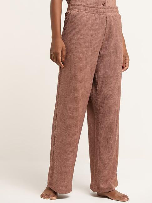 superstar by westside dusty rose crinkle-textured high-rise pants