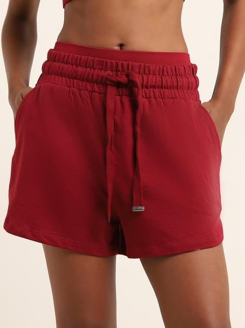 superstar by westside red mid-rise shorts