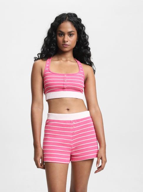 superstar by westside striped pink top