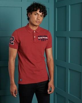 superstate polo t-shirt with applique