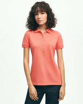 supima cotton stretch pique polo t-shirt