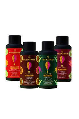 supreme ayurvedic mini shampoo kit for hair treatment with fenugreek, paraben, sulphate and toxin free (120 ml)