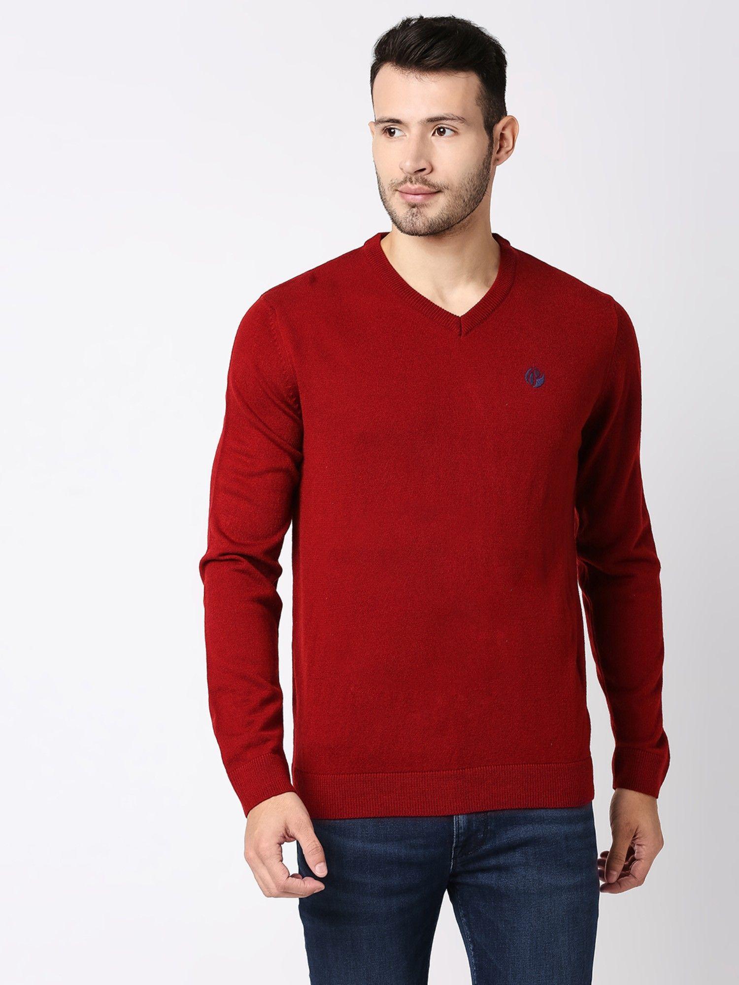 supremo light acro wool red sweater